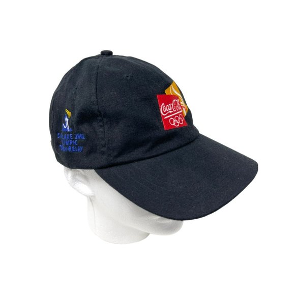 Coca Cola‎ Salt Lake City Olympic 2002 Torch Relay Baseball Hat Cap Adjustable - Picture 1 of 6